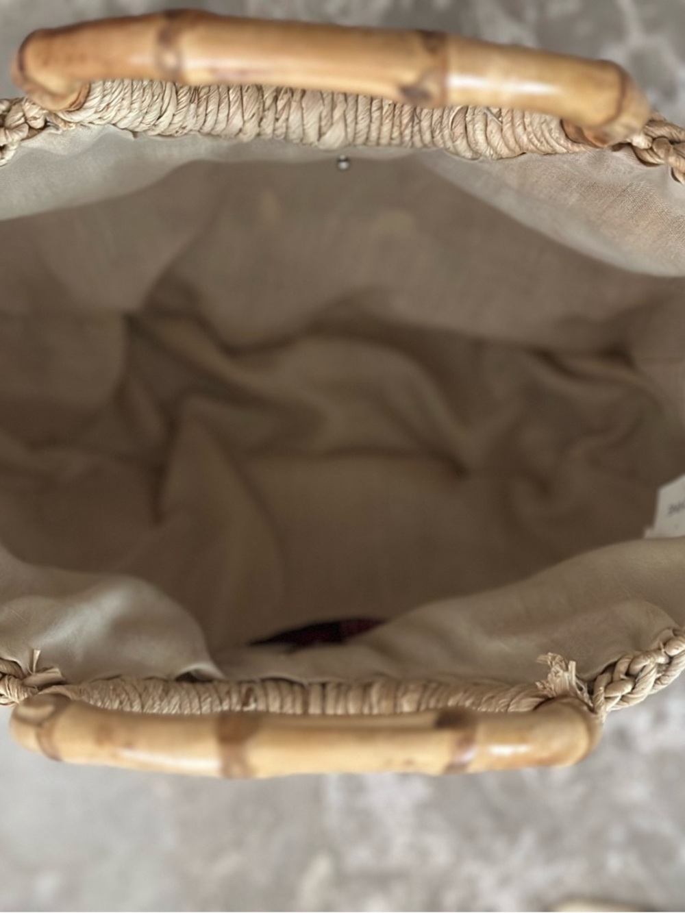 Faded Glory Neutral Woven Tote with Metal Snap - Picture 10 of 10